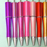 pen base foil foiled blank blanks for making your own beaded pens uk cute kawaii stationery shop store planner addict craft supplies fun bright colourful sheen shimmer pearl pearlescent holo laser shiny black ballpoint  with refill