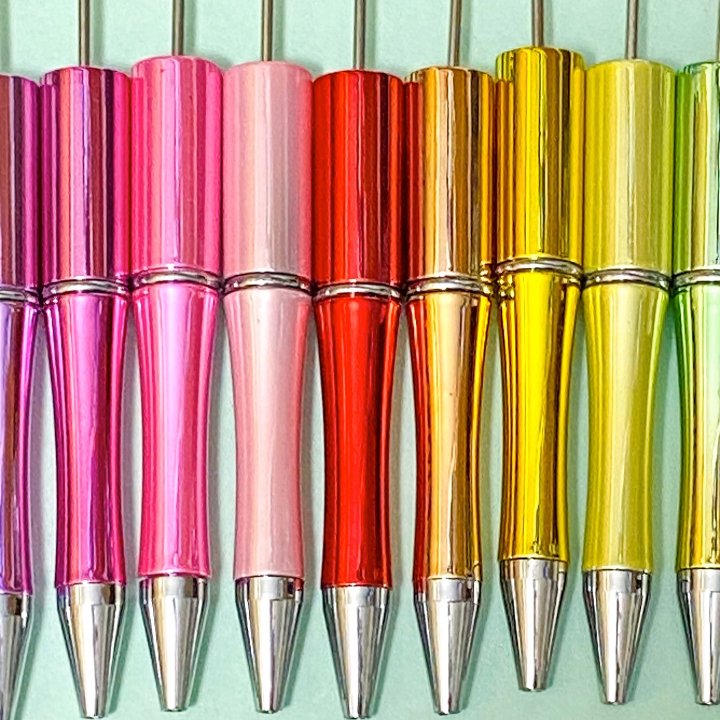 pen base foil foiled blank blanks for making your own beaded pens uk cute kawaii stationery shop store planner addict craft supplies fun bright colourful sheen shimmer pearl pearlescent holo laser shiny black ballpoint  with refill
