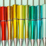 pen base foil foiled blank blanks for making your own beaded pens uk cute kawaii stationery shop store planner addict craft supplies fun bright colourful sheen shimmer pearl pearlescent holo laser shiny black ballpoint  with refill