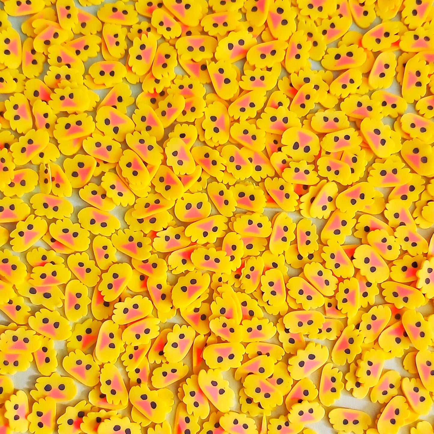 easter chick chicks duck ducks yellow sprinkle sprinkles tiny little polymer clay embellishment embellishments uk cute kawaii craft supplies shop store pretty fb flatback fbat back