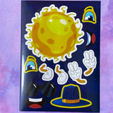 space planet planets create your own sticker stickers large sheet kids children activity build stationery mars earth moon sun neptune saturn cute kawaii gift gifts shop store uk