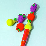 silicone soft bead beads jumbo large big chunky make your own beaded pen pens jewellery uk cute kawaii craft supplies shop store red apple apples green pear pears purple grapes fruit fruits pretty