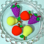 silicone soft bead beads jumbo large big chunky make your own beaded pen pens jewellery uk cute kawaii craft supplies shop store red apple apples green pear pears purple grapes fruit fruits pretty