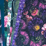 deep floral 160gsm scrapbooking paper set with dark flowers