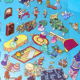 cinderella fairytale scene building sticker kit featuring a ballroom card backdrop, clear decorative stickers, magical carriage, chandeliers, fairy godmother and castle accessories. uk cute and kawaii stationery shop.