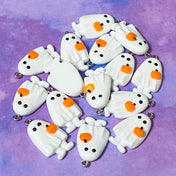 halloween charm charms pendant pendants white ghost ghosts spooky pumpkin uk cute kawaii craft supplies jewellery making shop store fun big large jumbo