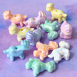 animal bead beads cat cats horse horses pony ponies large jumbo big iridescent pearly pearlised uk cute kawaii craft supplies shop store pretty jewellery making crafts