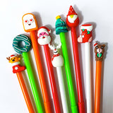 christmas festive pen pens fineline fine line gel ink black topper stationery cute kawaii fun kids gift gifts uk store supplies present stocking filler santa tree bear mouse reindeer rudolph snowman food