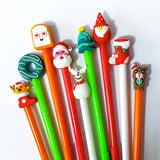 christmas festive pen pens fineline fine line gel ink black topper stationery cute kawaii fun kids gift gifts uk store supplies present stocking filler santa tree bear mouse reindeer rudolph snowman food