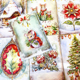 mouse mice magic magical postcard postcards bundle set of 3 card cards post stationery shop store uk cute kawaii festive green red fairy unicorn door doorway foliage plants flowers cute kawaii gift gifts deer cottage wood woodland animal animals squirrel