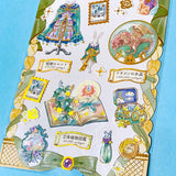 magical fairytale sticker packs of clear stickers on a blue background