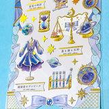 magical fairytale sticker packs of clear stickers on a blue background