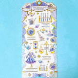 magical fairytale sticker packs of clear stickers on a blue background