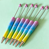 rainbow ombre pen base blank blanks for beaded pens uk cute kawaii stationery addicts shop store planner supplies gift gifts pink lilac blue turquoise green yellow glitter glittery starter kit