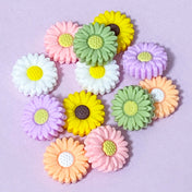 pretty pastel pink peach green sage yellow white daisy daisies bead beads silicone jumbo big large for making beaded pen pens jewellery soft touch craft supplies shop store 20mm 2m 2cms uk cute kawaii