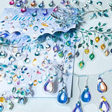 hanging light lights bauble baubles blue pastel pale light pretty decoration pretty leaf leaves hanging sticker stickers slakes flake large big jumbo holo foil sparkly glitter glittery pack of 12 uk cute kawaii stationery shop store uk planner addict addicts  branch branches
