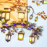 hanging gold light lights lantern lanterns  festive christmas pretty decoration pretty leaf leaves hanging sticker stickers slakes flake large big jumbo holo foil sparkly glitter glittery pack of 12 uk cute kawaii stationery shop store uk planner addict addicts  branch branches