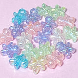 gingerbread men man chunky big large 20mm 2cm bead beads acrylic iridescent pearly ab coated shimmer shimmery craft supplies shop store uk cute kawaii blue pink clear lilac green purple translucent ginger bread