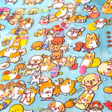 pet planet puppy dog clear sticker sheets pack of 10 on a blue background