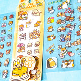 pet planet puppy dog clear sticker sheets pack of 10 on a blue background