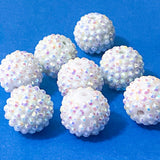large 20mm 2cm sparkly rhinestone pave acrylic  bead 