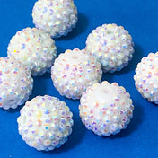 large 20mm 2cm sparkly rhinestone pave acrylic  bead