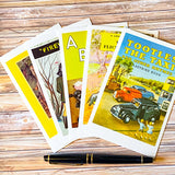 vintage ladybird book cover postcards set of 5 chldren's classics including ABC, fireworks, tootles the taxi and flickerdick