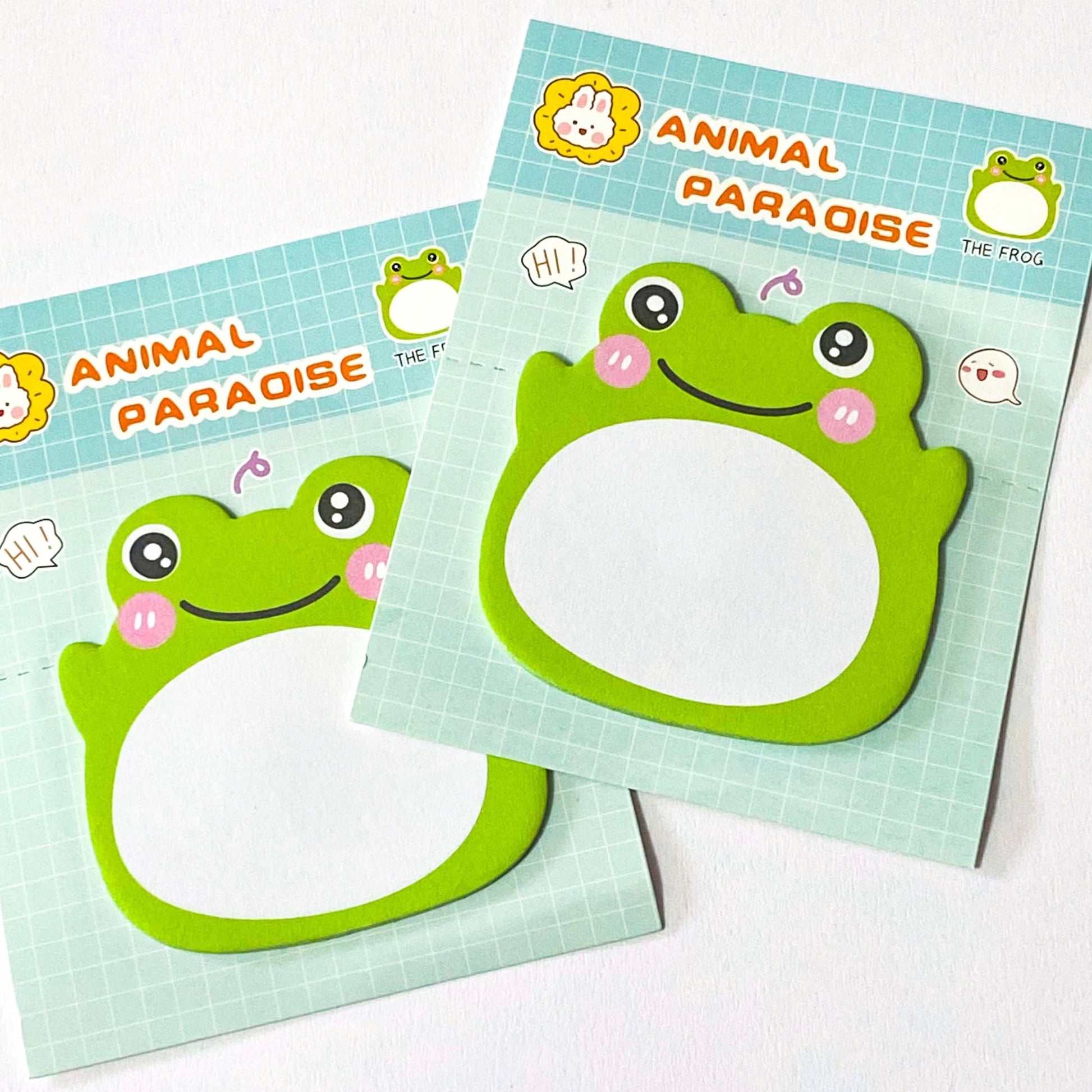 cute frog frogs kawaii memo pad memos pads sticky note notes uk stationery planner supplies shop store green white happy 
