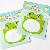 cute frog frogs kawaii memo pad memos pads sticky note notes uk stationery planner supplies shop store green white happy 