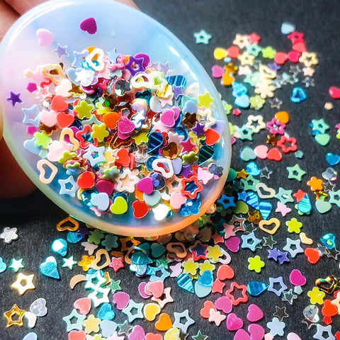 tiny teeny little mini small sequin sequins bundle uk cute kawaii craft supplies shop store