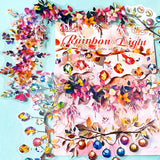 rainbow bauble baubles pink flower flowers sticker stickers large jumbo big clear plastic pet pack flakes uk cute kawaii stationery shop store planner addict addicts pretty colourful branches