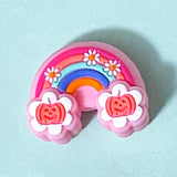 RAINBOW & PINK Themed SILICONE BEADS 15mm 30mm & 33mm