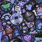 spooky cute halloween big laptop sticker stickers black purple glossy uk cute kawaii stationery gift gifts shop store bundle cat bat bats cats creepy ghost ghosts skull skulls spell magic magical mystical mysterious bright colourful stationery