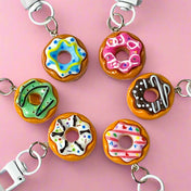 donut donuts charm charms resin chunky cute kawaii keyring keyring key chain clip clips bag gift gifts shop store food treats cake doughnut
