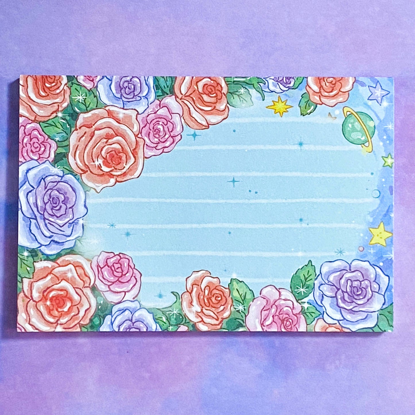 large lined sticky memo memos pad note book notepad notes post it its uk cute kawaii floral flower flowers pretty lines gift gifts shop store stationery lover lovers rose roses balloon lily of the valley pansy tulip tulips