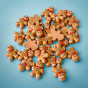 gingerbread man men resin flatback resins fb fbs medium brown mini christmas festive bow bows 12mm uk cute kawaii embellishment embellishments