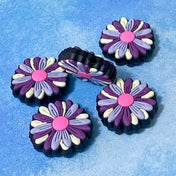 purple lilac pink daisy daisies jumbo big large 27mm silicone bead beads for beaded pens pen build your own make cute kawaii jewellery crafts stationery shop store uk planner addict