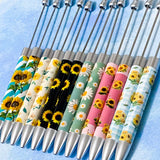 sunflower flower flowers floral daisy daisies pen pens beaded build your own make cute kawaii silicone base blank uk stationery supplies craft shop store pink blue yellow orange black mint green teal 