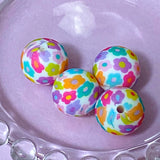 unicorn unicorns jumbo very big chunky large silicone bead beads for making beaded pen pens jewellery uk cute kawaii craft supplies shop store crafts lilac purple white floral pattern patterned 15mm 16mm 31mm pretty sweet girl girls pearly metallic sheen