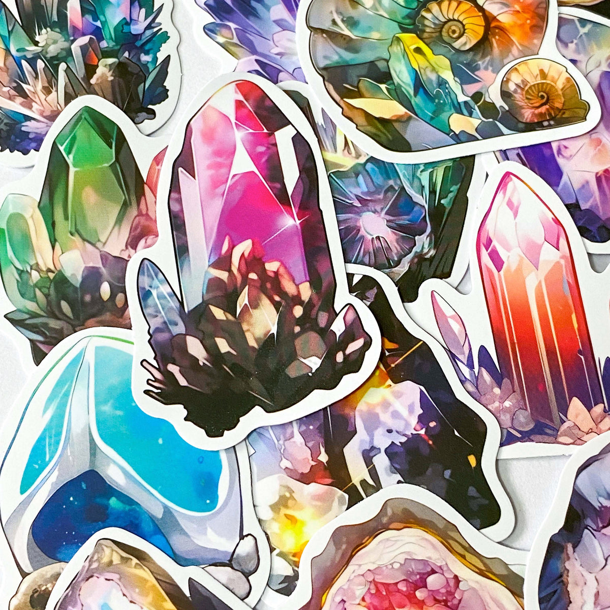 Geode Sticker GEODES & CRYSTALS Laptop / Decorative Stickers Set 10 – The Kawaii Squirrel