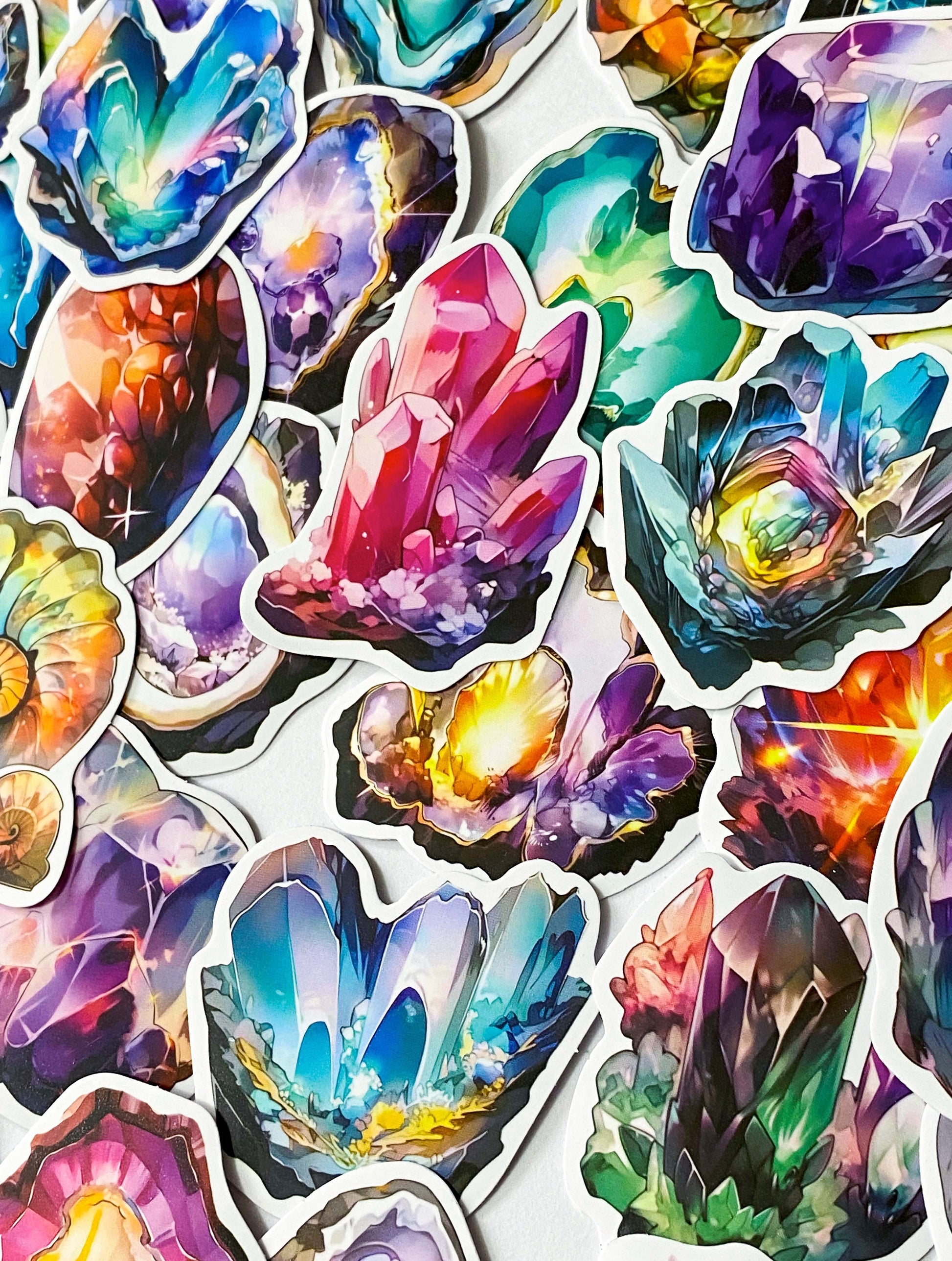Geode Sticker GEODES & CRYSTALS Laptop / Decorative Stickers Set 10 – The Kawaii Squirrel