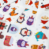 christmas festive large glossy sticker stickers sheet of 12 retro vintage vibes uk cute kawaii stationery planner addict supplies packaging seal seals fox gingerbread man snow globe owl owls penguin penguins bright colourful  car house reindeer