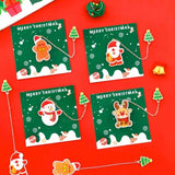 metal and acrylic gold golden chain hanging bookmark book mark marks bookmarks uk cute kawaii festive christmas gift gifts shop store present stocking filler fillers red and white reindeer rudolph santa claus snowman gingerbread man men fun tree dangling  