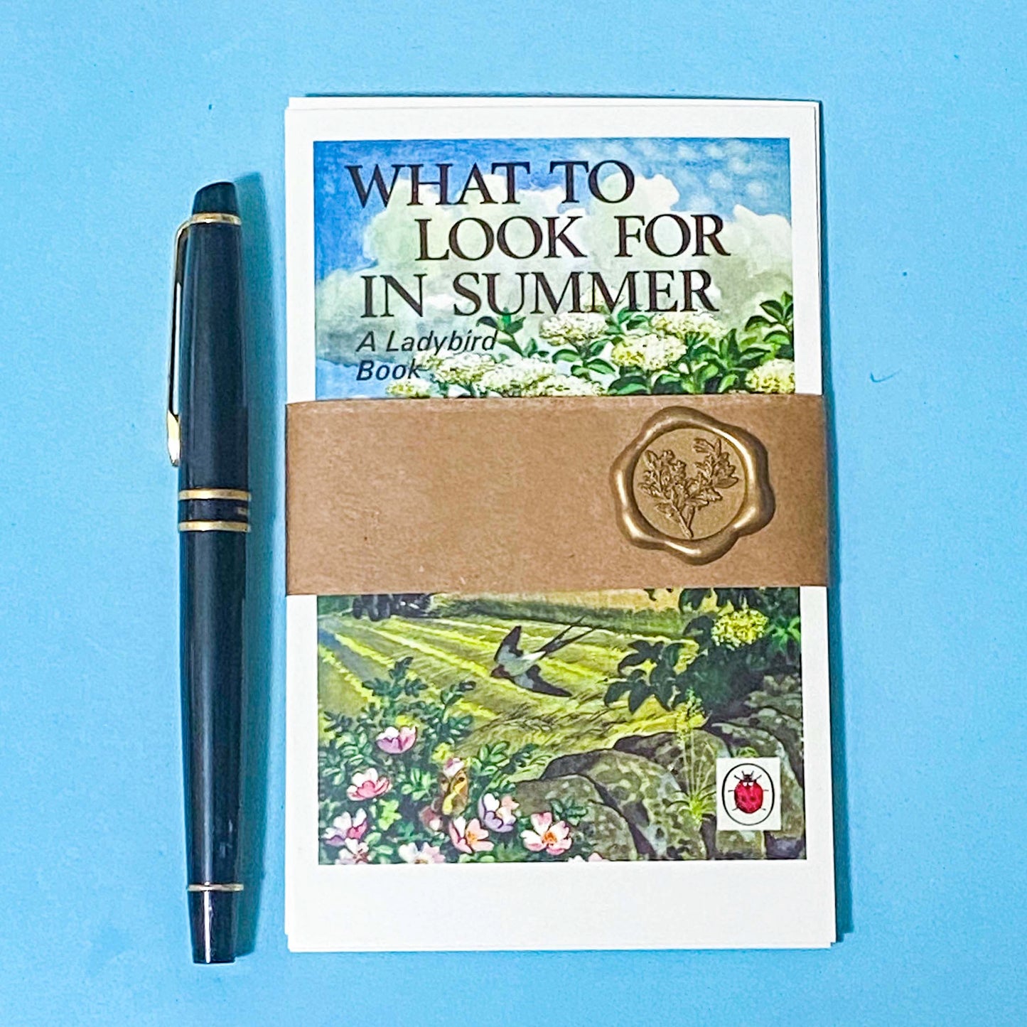 vintage ladybird books what to look for seasons postcard set wrapped in a belly band and wax seal