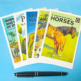 vintage ladybird book cover postcards animals and pets set