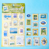 famous paintings by the impressionists sticker pack of 2 sheets with raised 3d frames