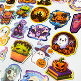 pumpkin pumpkins halloween spooky colourful bright laptop sticker stickers glossy fun kids set pack cat bear animal haunted witch trick or treat uk cute kawaii stationery supplies shop store gift gifts