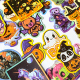 pumpkin pumpkins halloween spooky colourful bright laptop sticker stickers glossy fun kids set pack cat bear animal haunted witch trick or treat uk cute kawaii stationery supplies shop store gift gifts