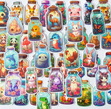 animals cute kawaii in jar jars bottle bottles magic laptop sticker stickers set gift gifts uk shop store stationery