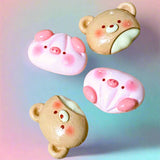 resin flatback flatbacks fbf fbs flat back food foods cute kawaii animals treat biscuit biscuits bear bears bunny bunnies cat cats pig pigs pink brown yellow white panda pandas kitty uk craft supplies shop store